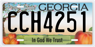 GA license plate CCH4251
