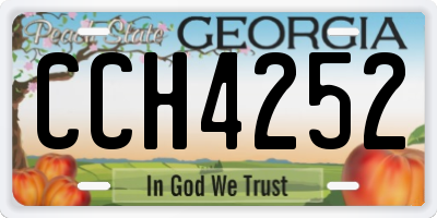 GA license plate CCH4252