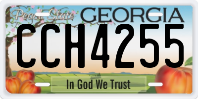 GA license plate CCH4255