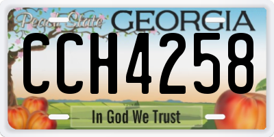 GA license plate CCH4258