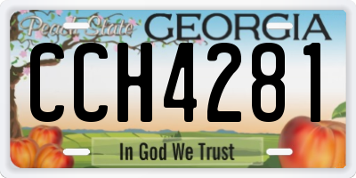 GA license plate CCH4281