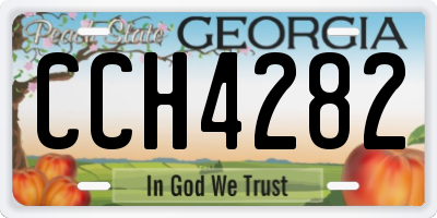 GA license plate CCH4282