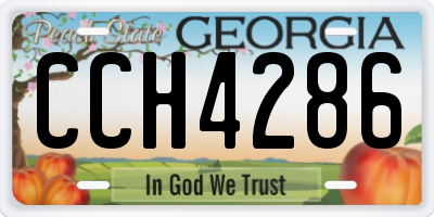 GA license plate CCH4286