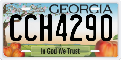 GA license plate CCH4290