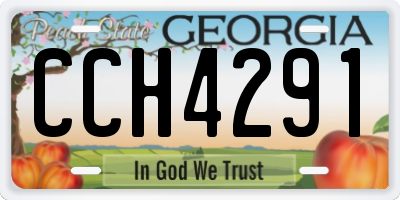 GA license plate CCH4291