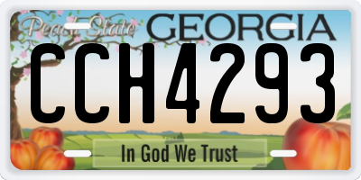 GA license plate CCH4293