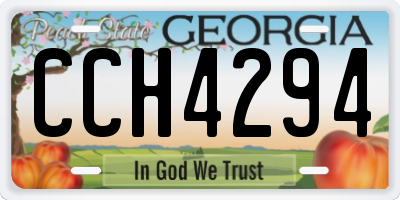 GA license plate CCH4294