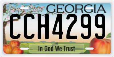 GA license plate CCH4299