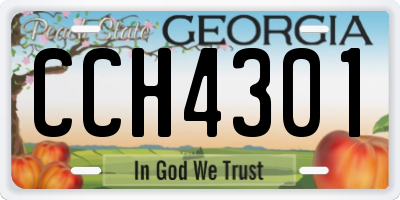 GA license plate CCH4301