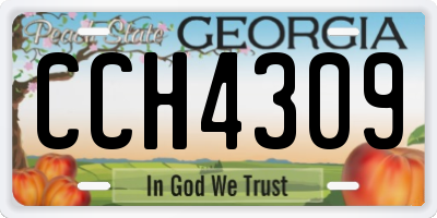 GA license plate CCH4309