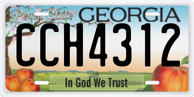 GA license plate CCH4312