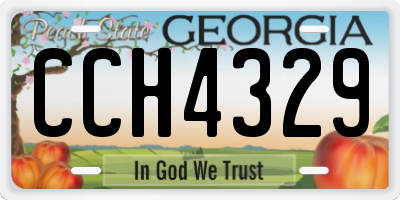 GA license plate CCH4329