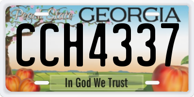 GA license plate CCH4337