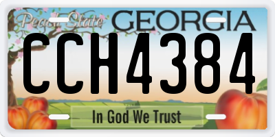 GA license plate CCH4384