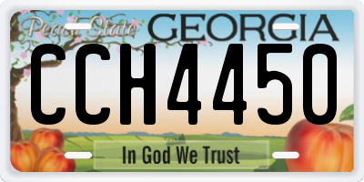 GA license plate CCH4450
