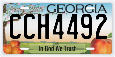 GA license plate CCH4492