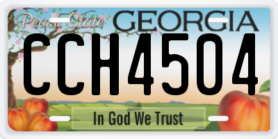 GA license plate CCH4504