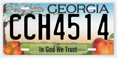 GA license plate CCH4514