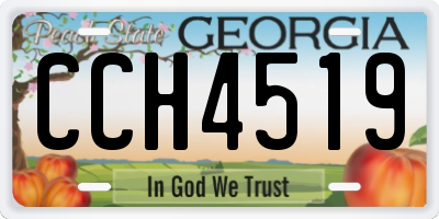 GA license plate CCH4519