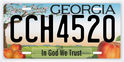GA license plate CCH4520
