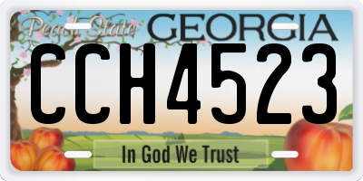 GA license plate CCH4523