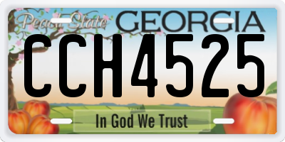 GA license plate CCH4525