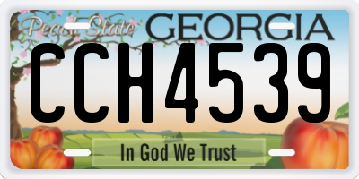 GA license plate CCH4539