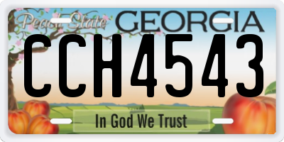 GA license plate CCH4543