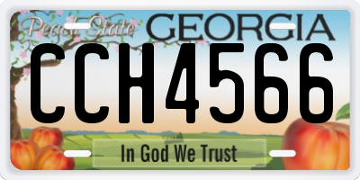 GA license plate CCH4566