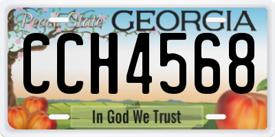 GA license plate CCH4568