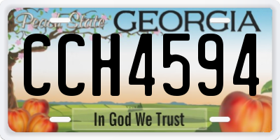 GA license plate CCH4594