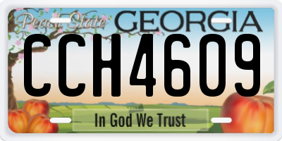 GA license plate CCH4609