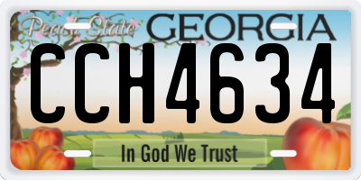GA license plate CCH4634