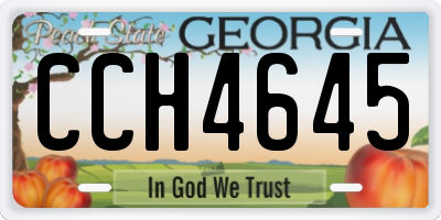 GA license plate CCH4645