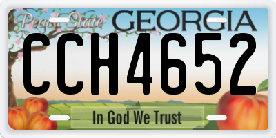 GA license plate CCH4652