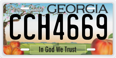 GA license plate CCH4669