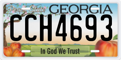 GA license plate CCH4693