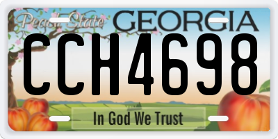 GA license plate CCH4698