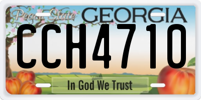 GA license plate CCH4710