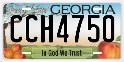 GA license plate CCH4750