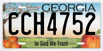 GA license plate CCH4752