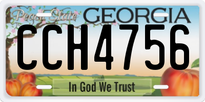 GA license plate CCH4756