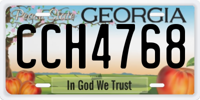 GA license plate CCH4768