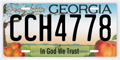 GA license plate CCH4778