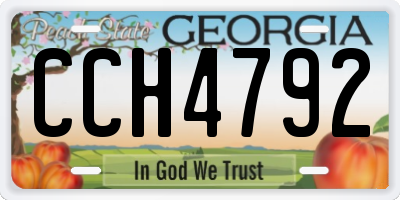 GA license plate CCH4792