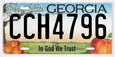 GA license plate CCH4796