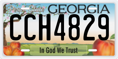 GA license plate CCH4829
