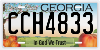 GA license plate CCH4833
