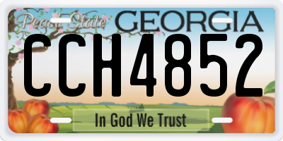 GA license plate CCH4852