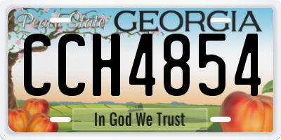 GA license plate CCH4854